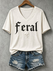 Women's Feral Skull T-Shirt