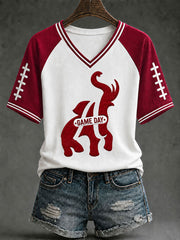 Women's Game Day Football Printed Casual T-Shirt