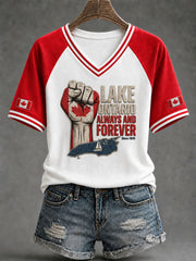 Women's Lake Ontario Printed Casual T-Shirt