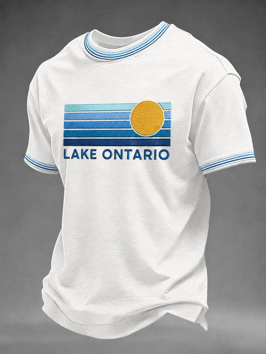 Men's Lake Ontario Printed Casual T-Shirt