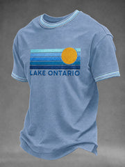 Men's Lake Ontario Printed Casual T-Shirt