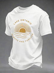 Men's Lake Ontario Printed Casual T-Shirt