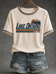 Women's Lake Ontario Printed Casual T-Shirt