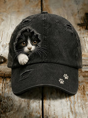 Cat Art Print Casual Unisex Hat