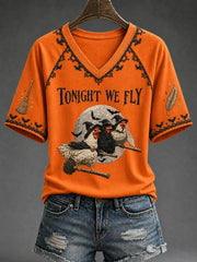 Women's "Tonight, We Fly" Halloween Fun T-shirt