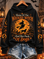 Women's Home Of The Wicked Witch And Her Pack Of Dogs Print Sweatshirt