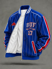 Men's Football Lover Buffalo Print Casual Jacket