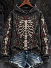 Women's Halloween Art Print Hoodie