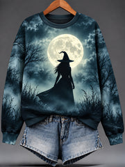 Women's Halloween Print Sweatshirt
