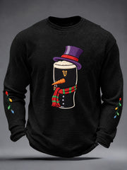 Men's Christmas Stout Waffle Long Sleeve T-Shirt