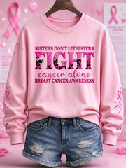 Women's Breast Cancer Print Sweatshirt