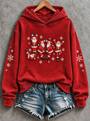 Women's Funny Christmas Santa Claus Print Casual Regular Sweatshirt