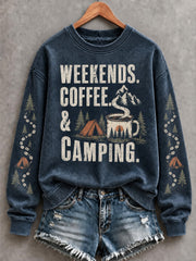 Women's Camping Printed Sweatshirt