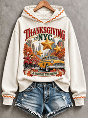 Women's Thanksgiving Parade Print Casual Sweatshirt