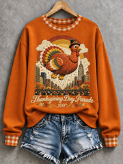 Women's Thanksgiving Parade Print Casual Sweatshirt