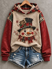 Women's Fun Christmas Snowman Print Regular Sweatshirt