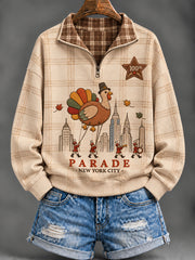 Women’s Thanksgiving Parade Commemorative Print Casual Sweatshirt