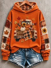 Women's Thanksgiving Turkey Print Hoodie