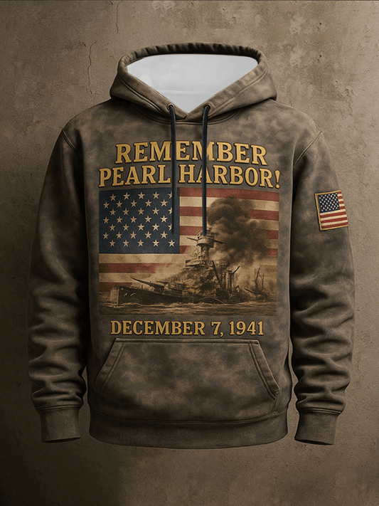Men's Pearl Harbor December 7，1941 Standard Fit Hoodie