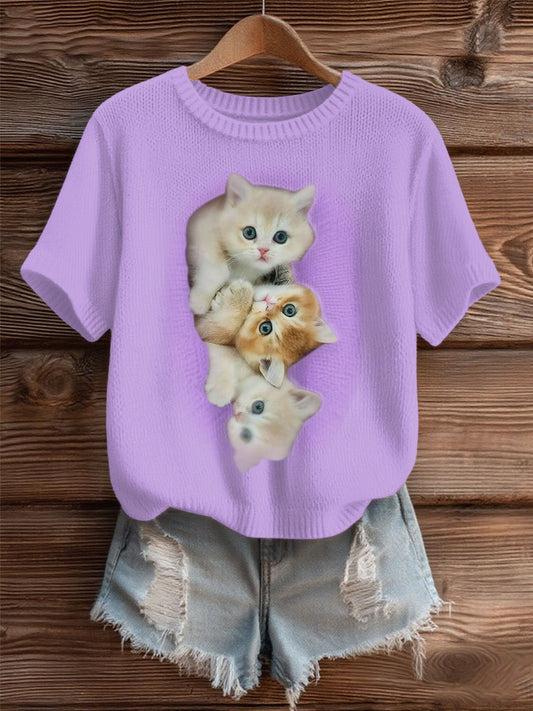 Women's Cat Cozy Knit Sweater