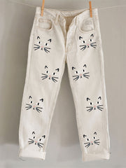 Women's Vintage Cat Casual Pants