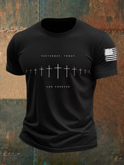 Men's Yesterday Today And Forever Cross Short-sleeved T-shirt