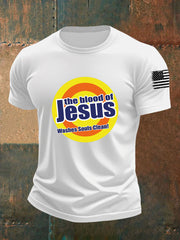 Men's The Blood Of Jesus Washes Souls Clean Short-sleeved T-shirt
