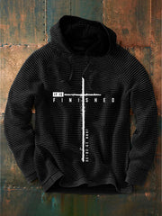 Men's It Is Finished Printed Casual Hoodie