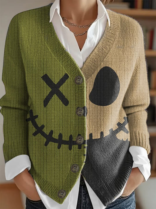 women's Halloween Patchwork cardigan