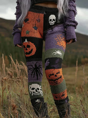 Women's Halloween Skull Print Casual Leggings