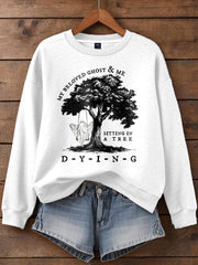 Women's Music Lover Halloween My Beloved Ghost Printed Hoodie