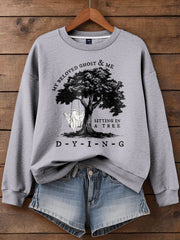 Women's Music Lover Halloween My Beloved Ghost Printed Hoodie
