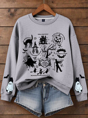 Women's Music Lover Halloween Printed Hoodie