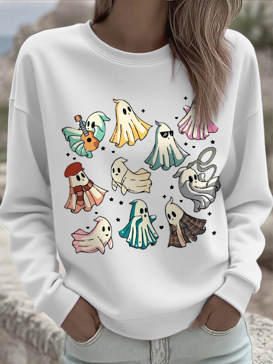 Women's Music Lover Halloween Eras Boos Printed Hoodie