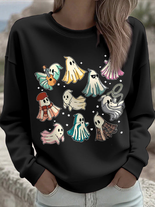 Women's Music Lover Halloween Eras Boos Printed Hoodie