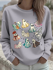 Women's Music Lover Halloween Eras Boos Printed Hoodie
