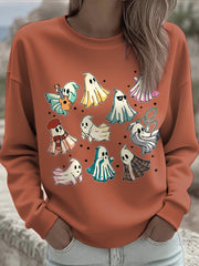 Women's Music Lover Halloween Eras Boos Printed Hoodie