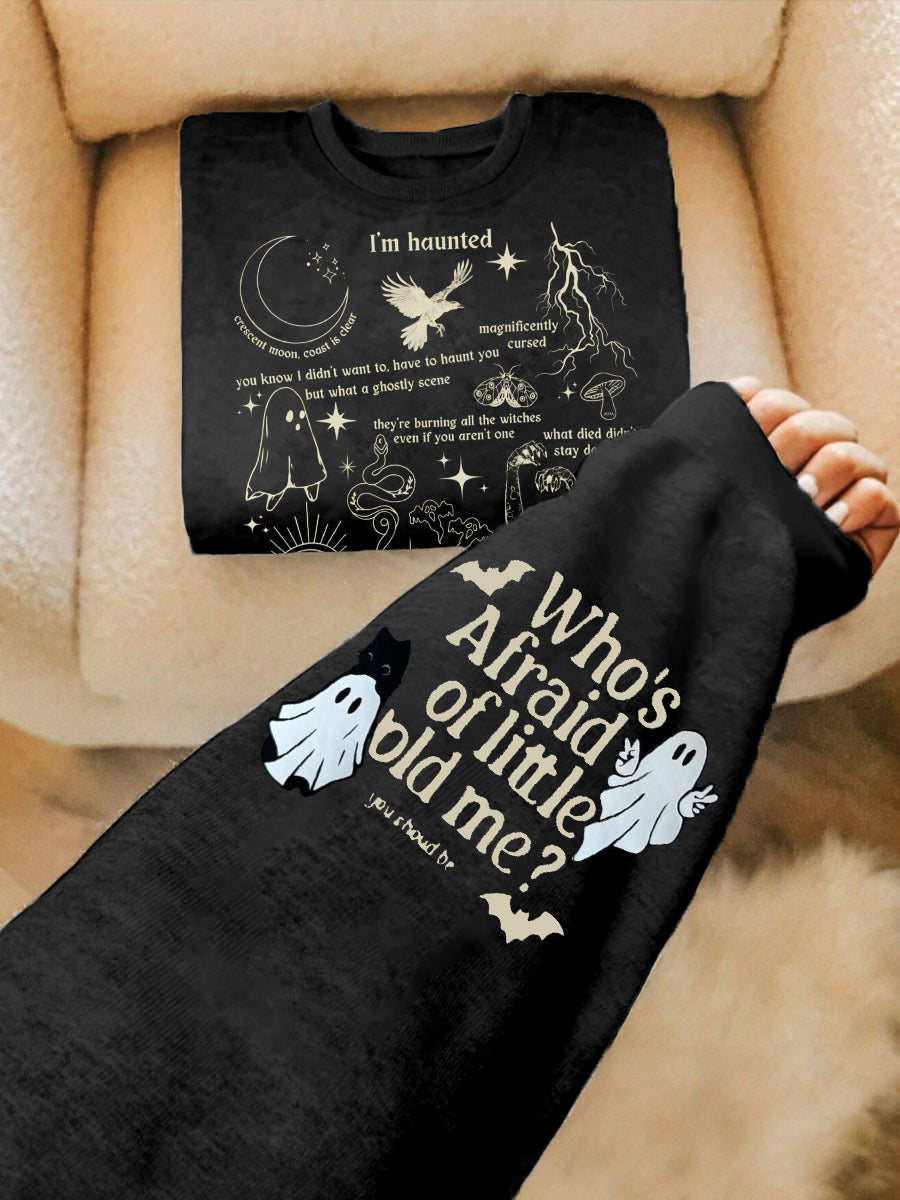 Women's Music Lover Halloween Printed Hoodie