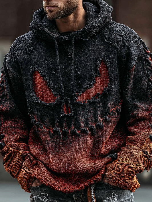 Men's Halloween print hooded sweatshirt