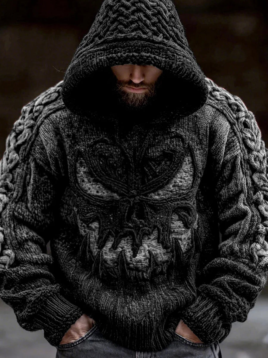 Men's Halloween print hooded sweatshirt
