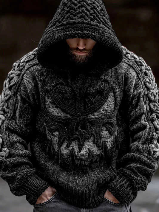 Men's Halloween print hooded sweatshirt