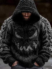 Men's Halloween print hooded sweatshirt