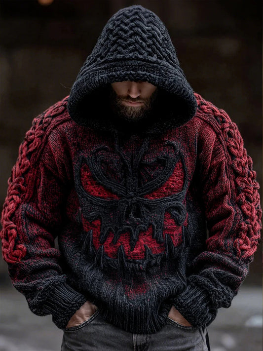 Men's Halloween print hooded sweatshirt