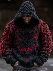 Men's Halloween print hooded sweatshirt