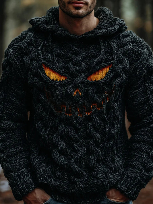 Men's Halloween print hooded sweatshirt