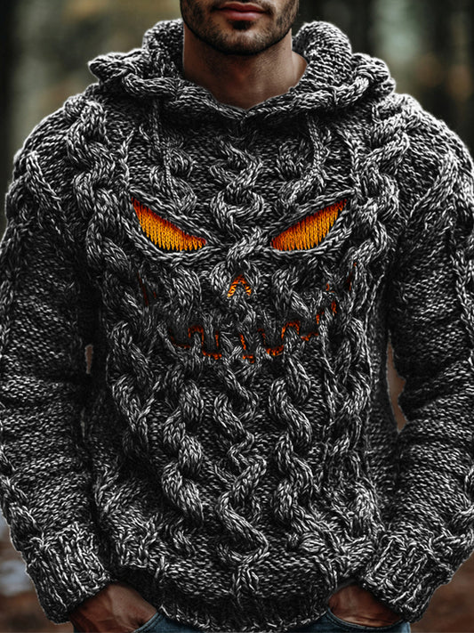 Men's Halloween print hooded sweatshirt