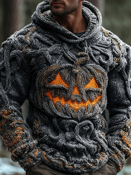 Men's Halloween print hooded sweatshirt