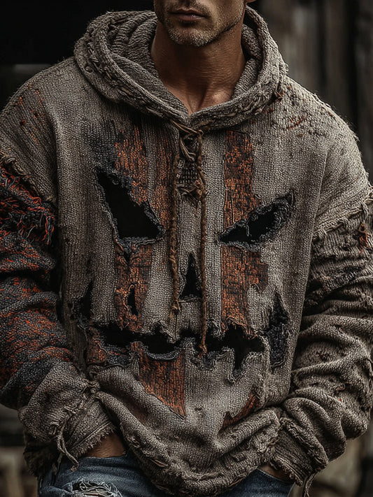 Men's Halloween print hooded sweatshirt