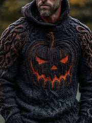 Men's Halloween print hooded sweatshirt