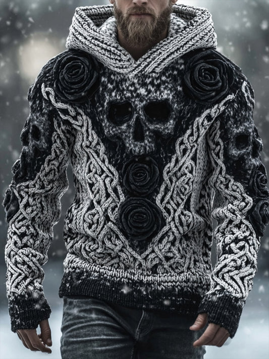 Men's Halloween print hooded sweatshirt